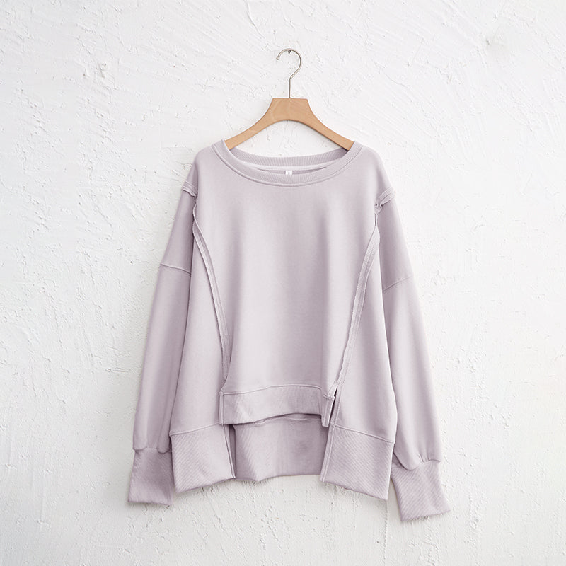 NTG Fad One Size / Grey pink OVERSIZED COTTON CHIC SWEATSHIRTS（11 colors）