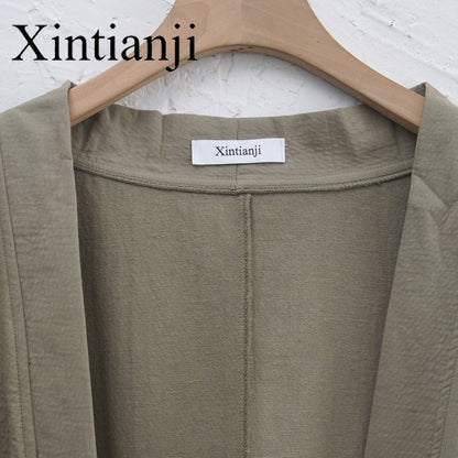 NTG Fad Overcoats Olive Green / S Xintianji Olive Green Overcoats