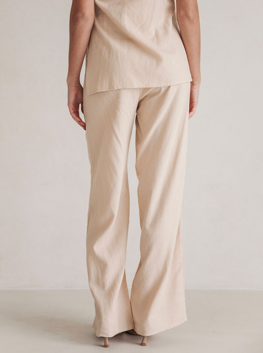 NTG Fad Pant High waist flared trousers with slip pockets-（Hand Made）