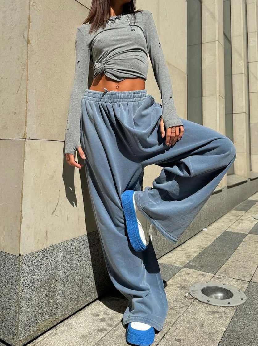 NTG Fad Pant Solid color simple high waist long sports sweatpants