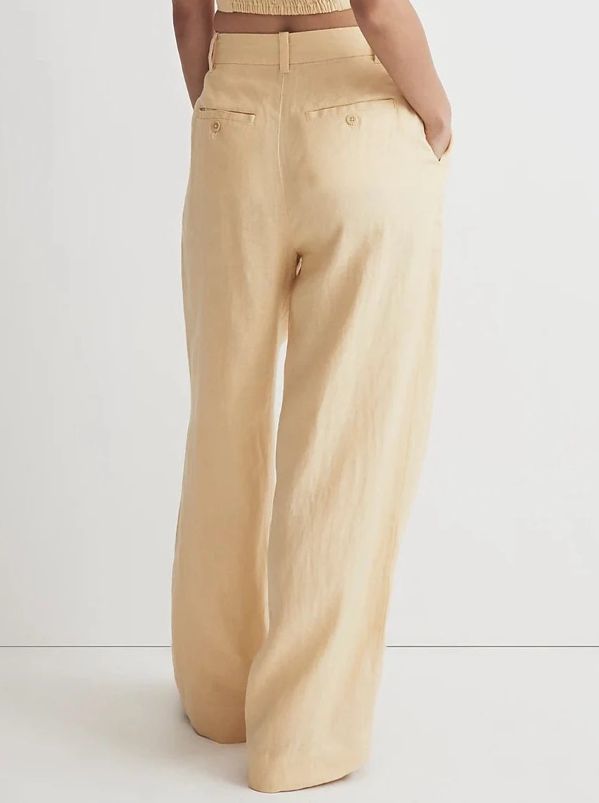 NTG Fad Pants Linen and cotton wide-leg pants-（Hand Made）