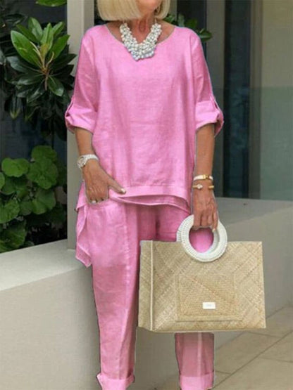 NTG Fad Pink / S Women's Casual Cotton Suit