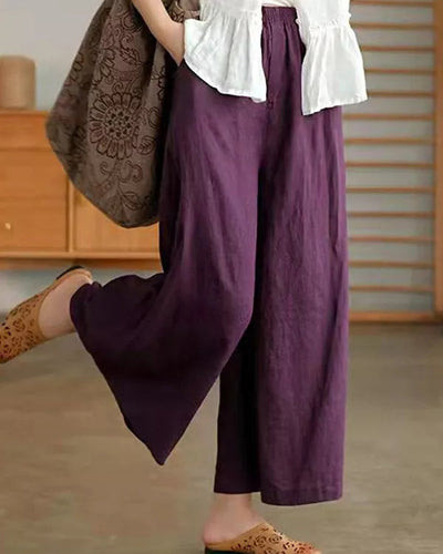 NTG Fad Purple / M Loose Casual Linen Pants