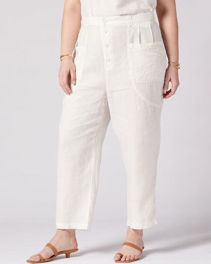 NTG Fad Relaxed Linen Tapered Pants-(Hand Make)