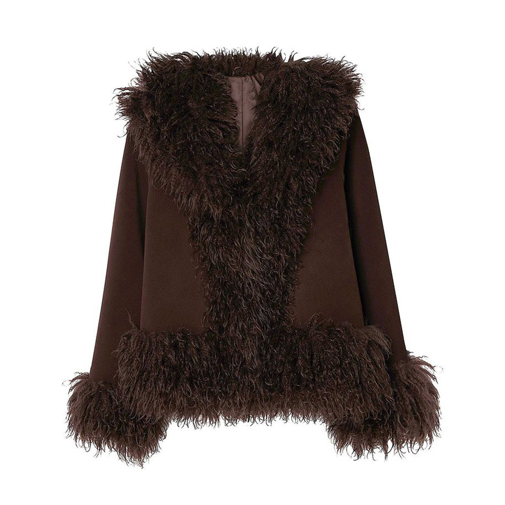 NTG Fad S Faux Fur Suede Afghan Coat