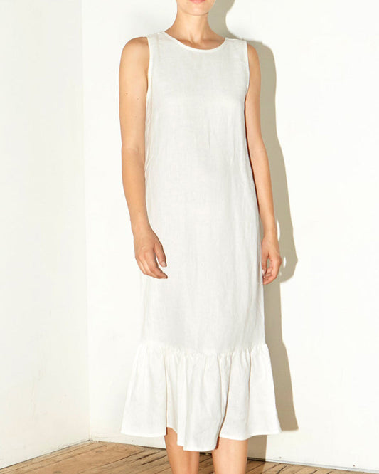 NTG Fad S / White Casual Elegant Backless Carmen Dress-(Hand Made)