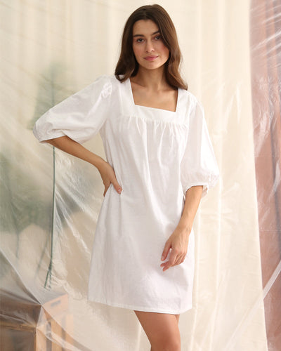 NTG Fad S / white Casual Half Sleeve Elegant Dress