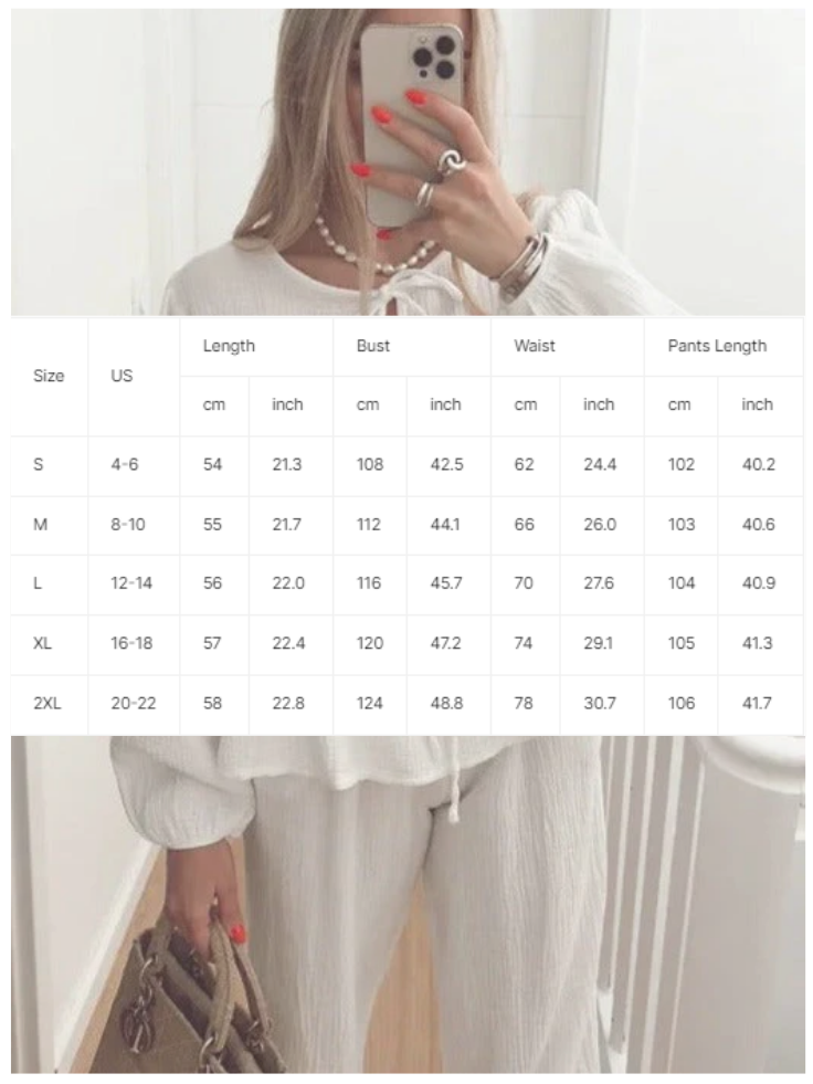 NTG Fad SETS Casual Fashion Lace-up Loose Shirt High Waist Pants Set