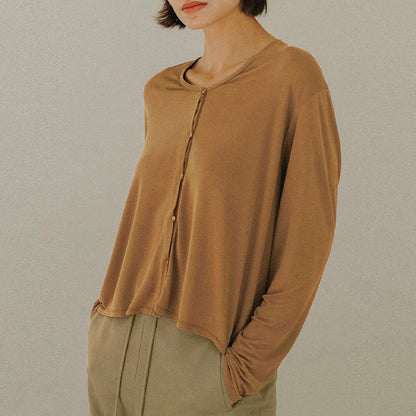 NTG Fad Shirts & Tops Early autumn simple solid color knitted cardigan