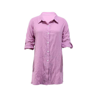 NTG Fad Shirts & Tops Long Sleeve Cotton Lapel Shirt