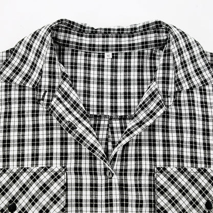 NTG Fad Shirts & Tops Long Sleeve Loose Plaid Shirt