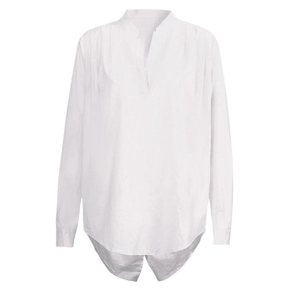 NTG Fad Shirts & Tops Long Sleeve V-Neck Ruched Shirt Top