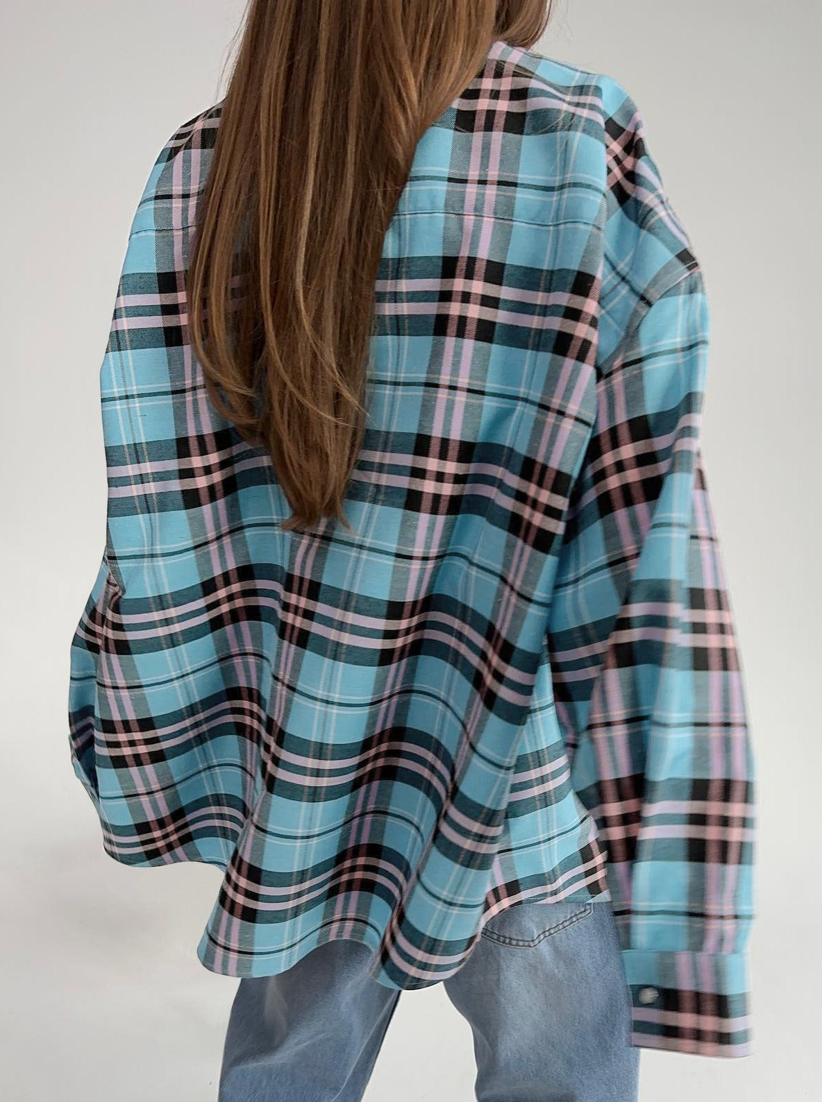 NTG Fad Shirts & Tops New casual loose design plaid shirt