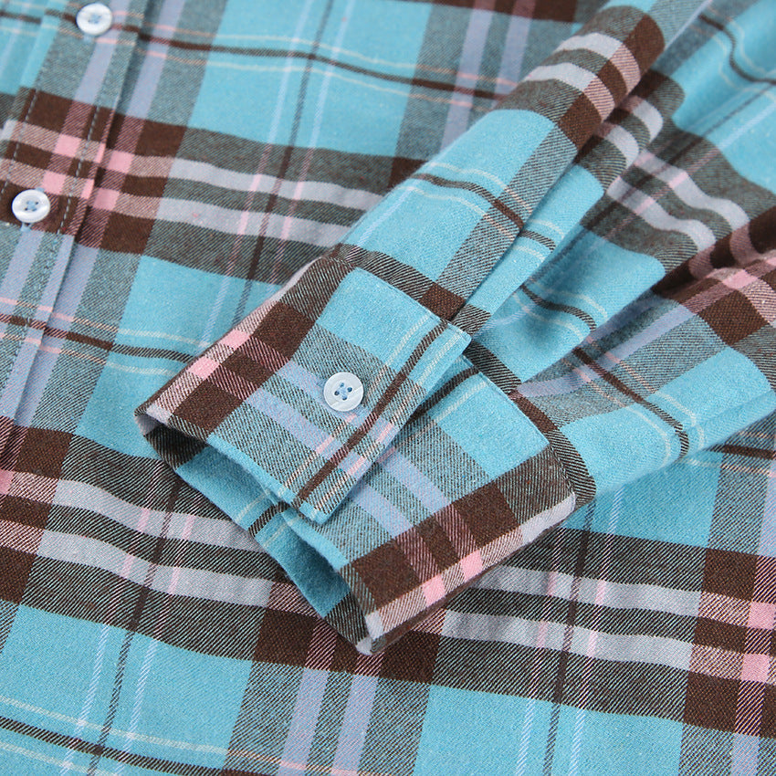 NTG Fad Shirts & Tops New casual loose design plaid shirt