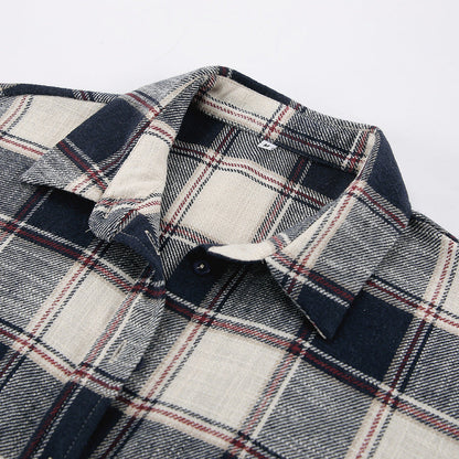 NTG Fad Shirts & Tops New pure cotton plaid loose versatile long-sleeved shirt