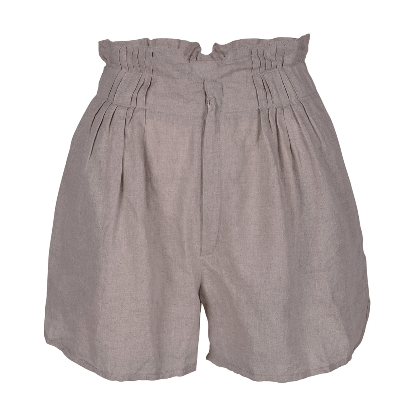 NTG Fad Shorts Sand / S Elastic pleated zip casual shorts-（Hand Made）