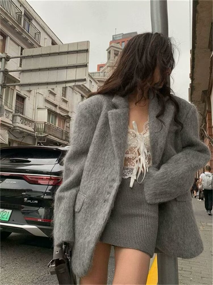 NTG Fad Single Breasted Long Sleeve Elegant Coat