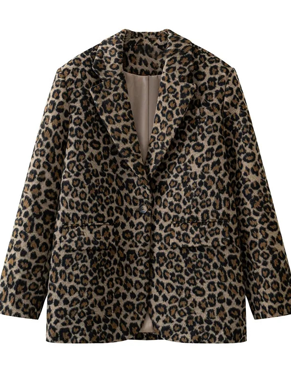 NTG Fad Single-breasted Long-sleeved Leopard Print Suit