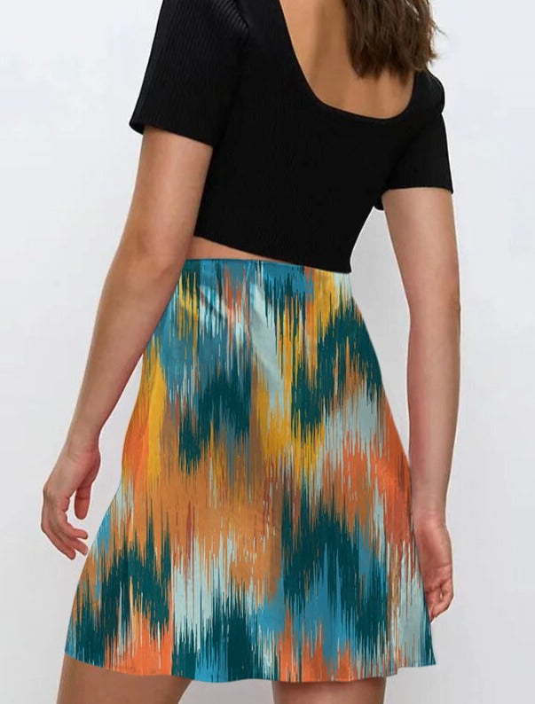 NTG Fad Skirt Colorful tie-dye printed skirt-（Hand Made）