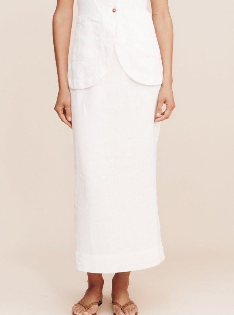 NTG Fad SKIRT EMMA PENCIL SKIRT IVORY - COMING SOON-(Hand Make)