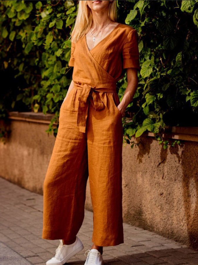 NTG Fad Solid Color Casual Jumpsuit