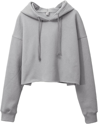 NTG Fad Steel Gray / XX-Large Women's Cropped Hoodies Fleece Crop Top Sweatshirt