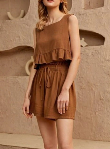 NTG Fad SUIT Casual sleeveless shorts two-piece set