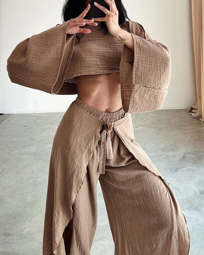 NTG Fad SUIT Fashionable loose top + trousers two-piece suit