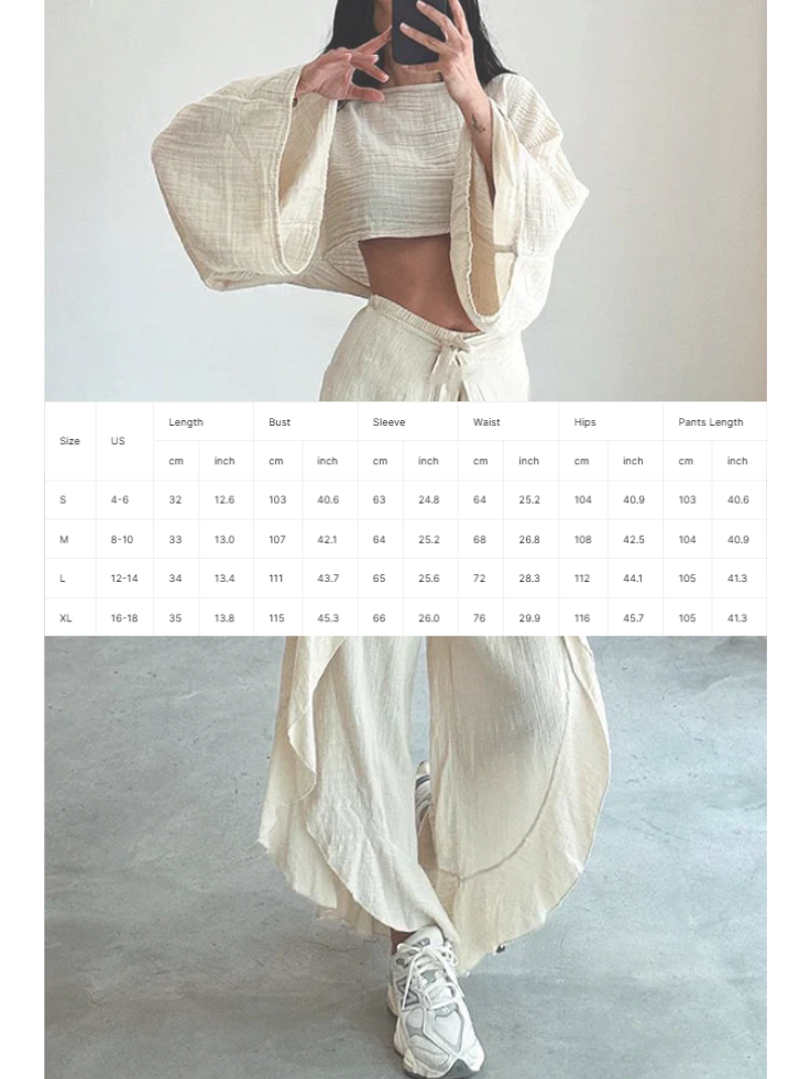 NTG Fad SUIT Fashionable Loose Top + Trousers Two-piece Suit