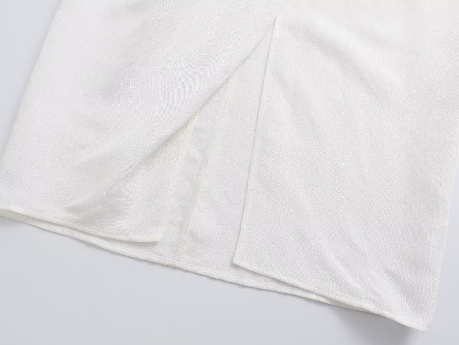 NTG Fad SUIT Long Sleeve Linen Crop Top Skirt Set