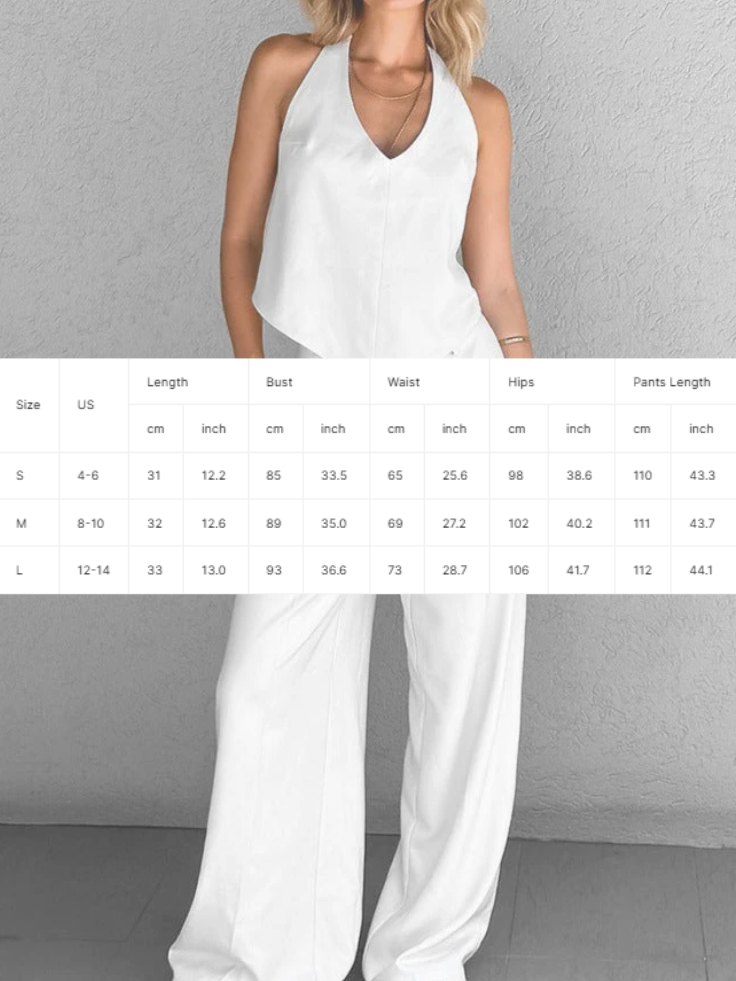 NTG Fad SUIT Sleeveless Halterneck Trousers Casual Suit