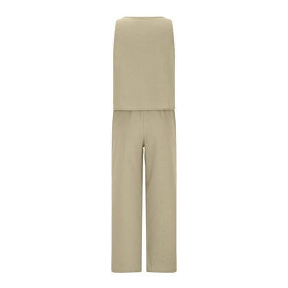 NTG Fad SUIT Sleeveless pocket trousers casual suit