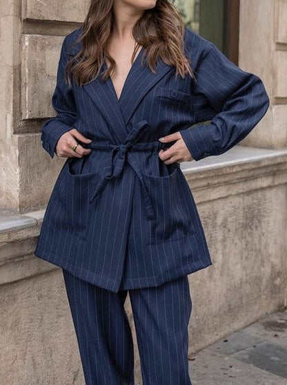 NTG Fad SUIT Striped suit suit with long sleeves and trousers