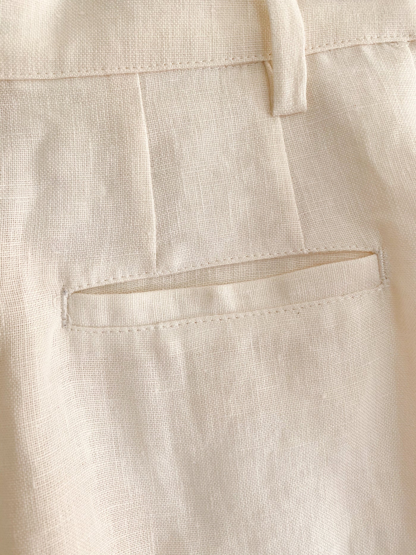 NTG Fad SUIT The Shorts - Ivory Linen-(Hand Make)