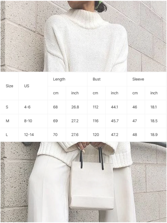 NTG Fad sweater Long-sleeved Loose Solid Color Turtleneck Sweater