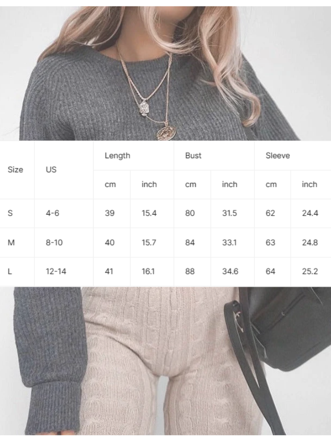 NTG Fad sweater Long-sleeved Round Neck Belly-baring Fashionable Sweater