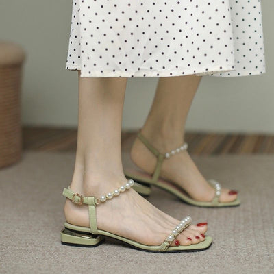 NTG Fad Thin Strap High Quality Strap Pearl Sandals