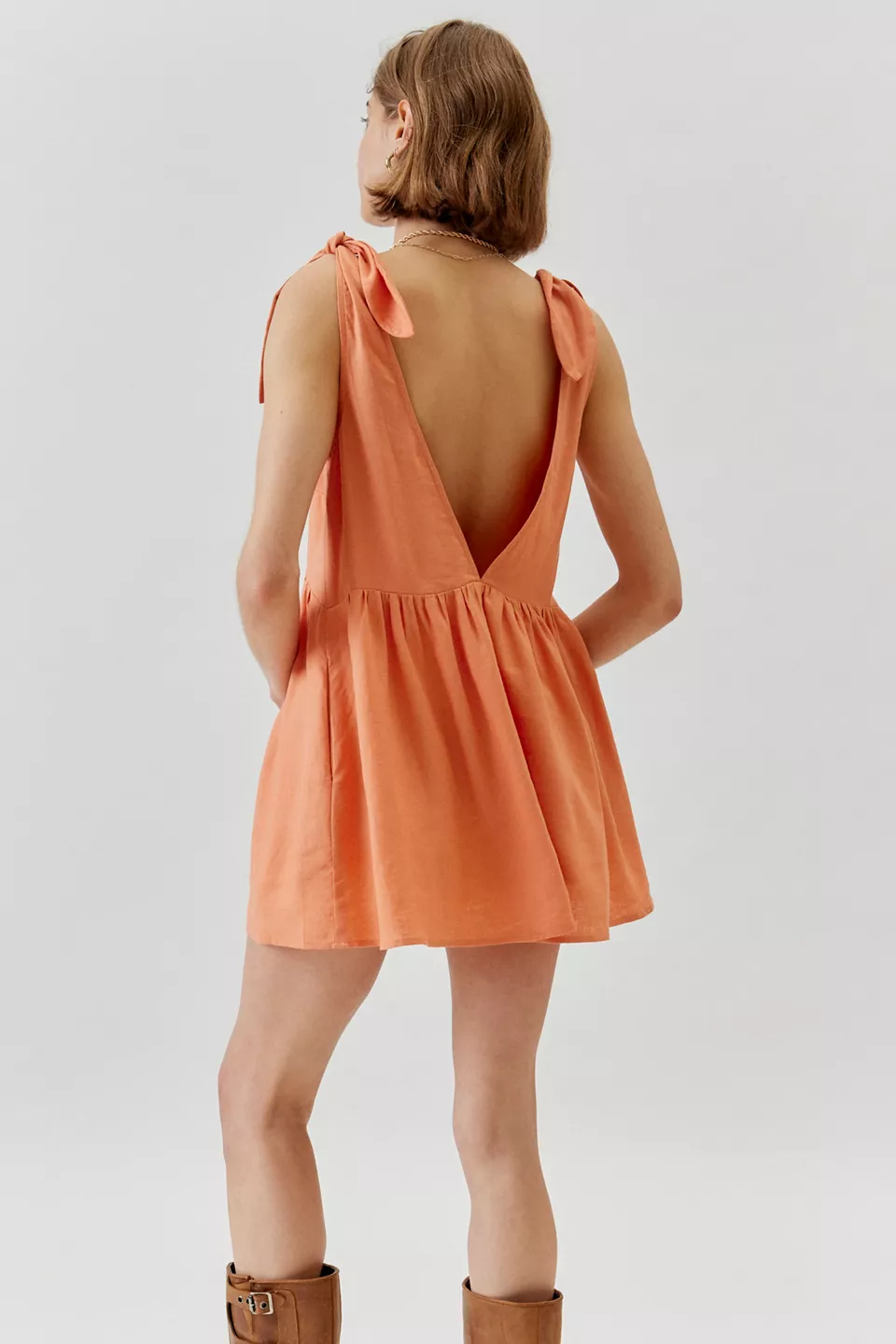 NTG Fad Tie Shoulder Tunic Mini Dress