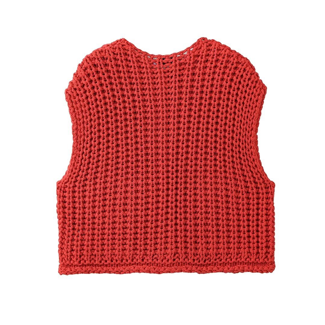 NTG Fad TOP Chunky Knit Vest Cardigan