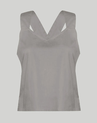 NTG Fad TOP Grey / S Cross-back button vest-（Hand Made）