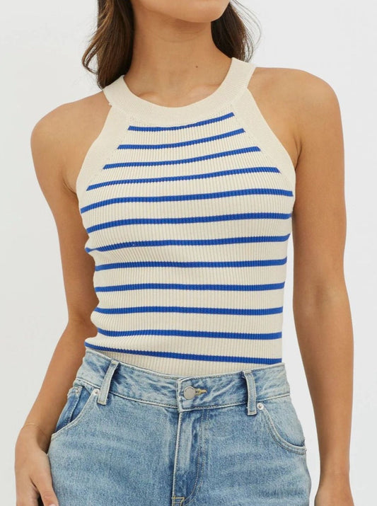 NTG Fad TOP Sexy sleeveless striped knitted vest
