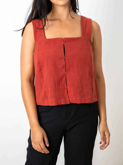 NTG Fad TOP Square neck vest top-（Hand Made）