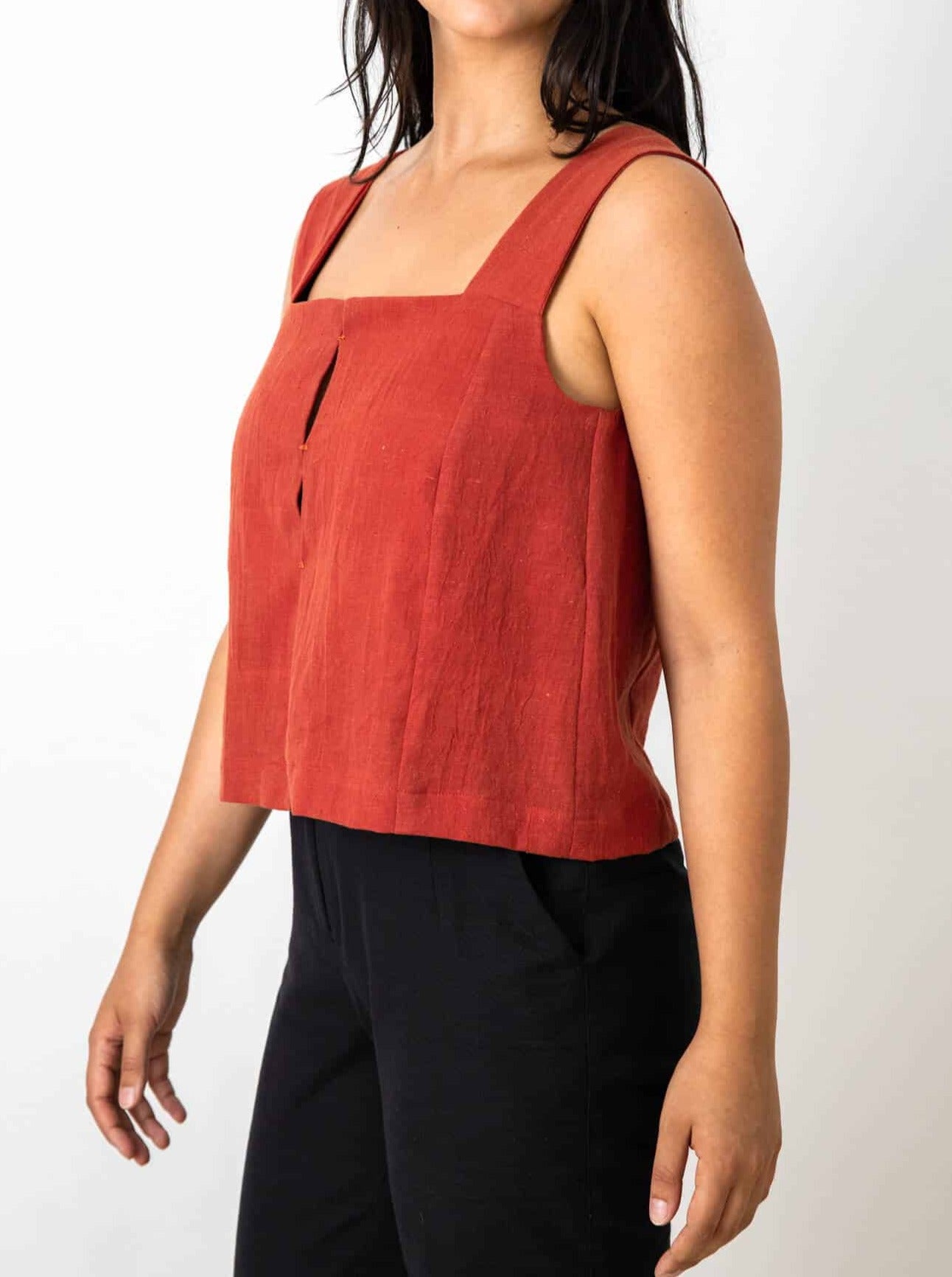 NTG Fad TOP Square neck vest top-（Hand Made）