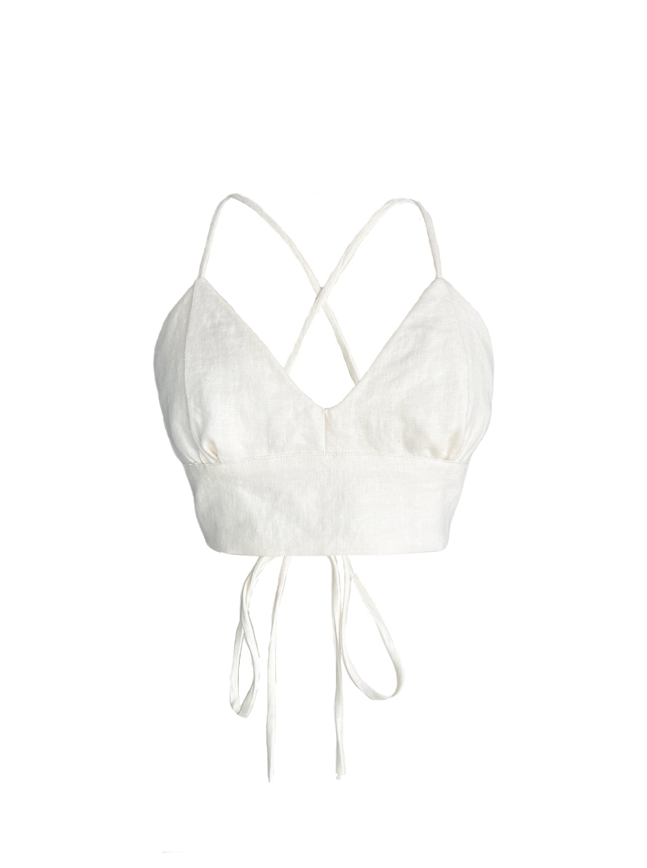 NTG Fad Tops S/M Ivory Bralette-（Hand Made）