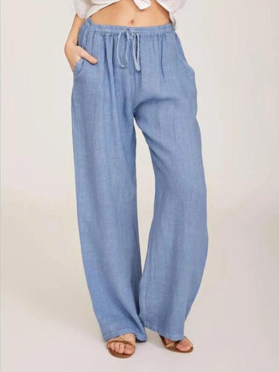 NTG Fad Wathet / US4-6 Double Pockets Elastic Waist Cozy Pants