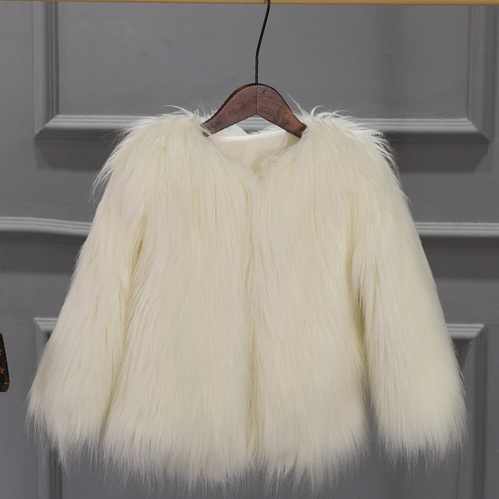 NTG Fad White / S Fluffy Faux Fur  Short Winter Coat