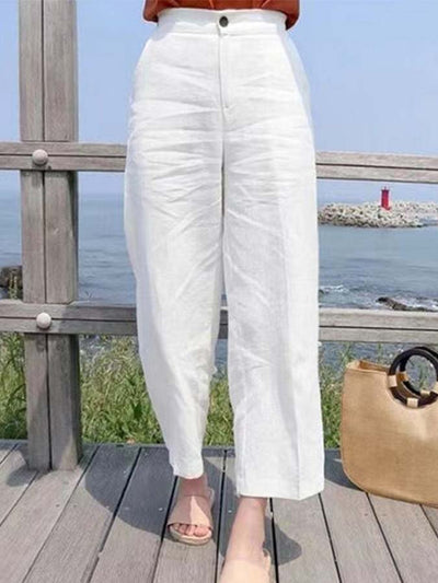 NTG Fad women's cotton linen casual ninth pants