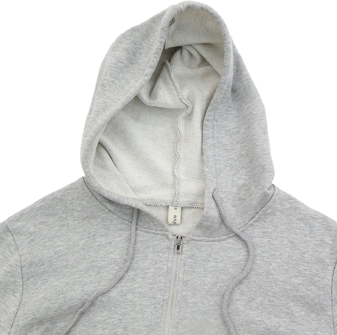 NTG Fad Women's Cropped Zip up Hoodie with Drawstring Hooded