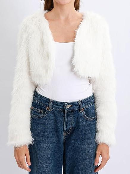 NTG Fad Women's Faux Fur Cropped Jacket