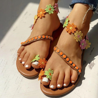 NTG Fad Women's flat toe floral slippers